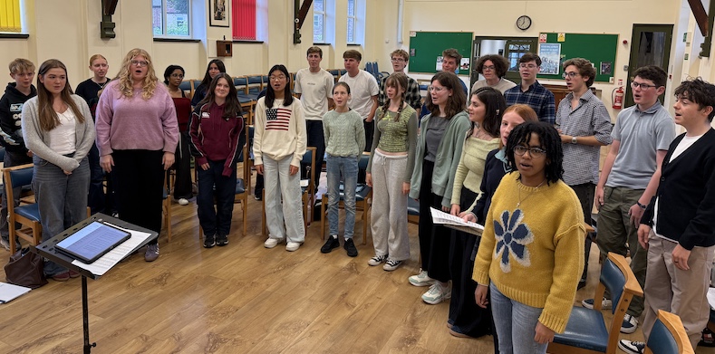 Chapter House Youth Choir Singing at a rehearsal September 2025